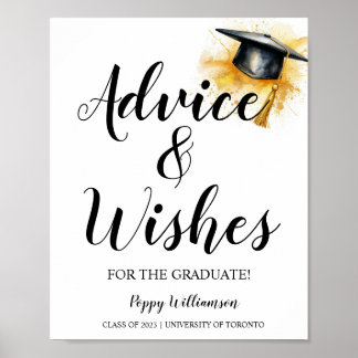 Graduation Advice and Wishes Sign