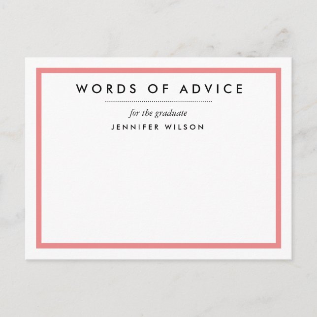 Graduation Advice Cards (Front)