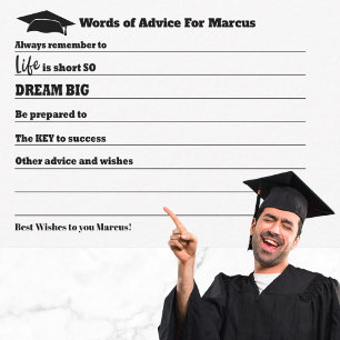 Graduation Advice Wishes Grad Party