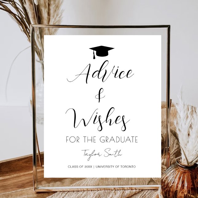 Graduation Advice & Wishes  Grad Party Signage Poster (Creator Uploaded)