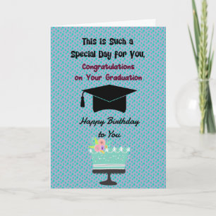 Graduation and Birthday Card Same Day for Boy