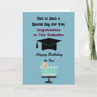 Graduation and Birthday Card Same Day for Boy