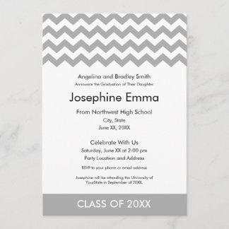 Graduation Annoucement and Invitation - Chevrons