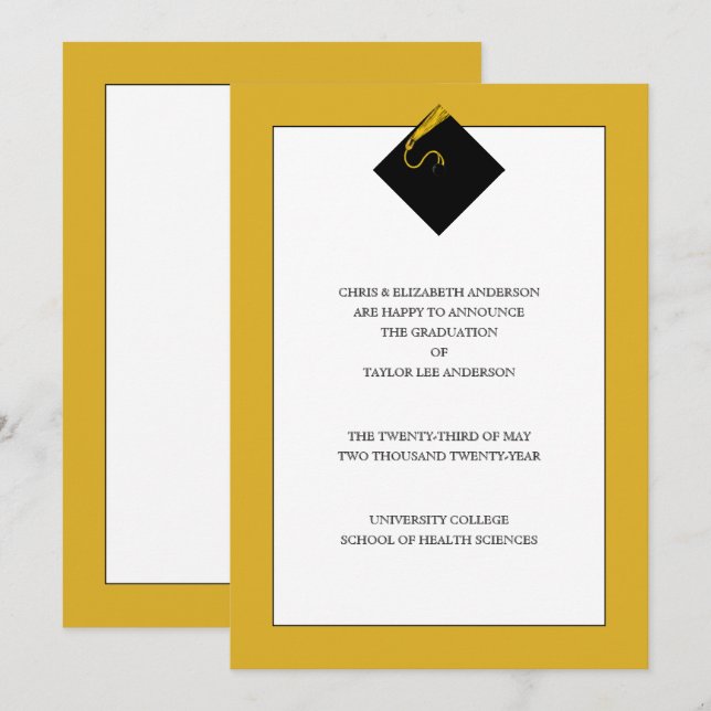 Graduation Announcement  (Front/Back)