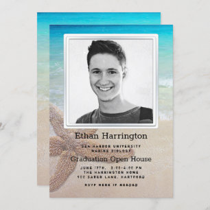 Graduation Announcement Beach Themed