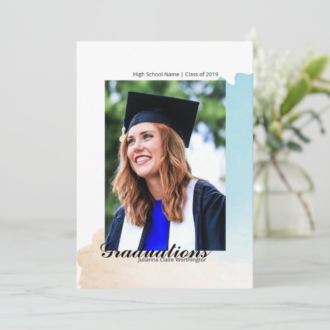 Graduation Announcement Card (Standing Front)