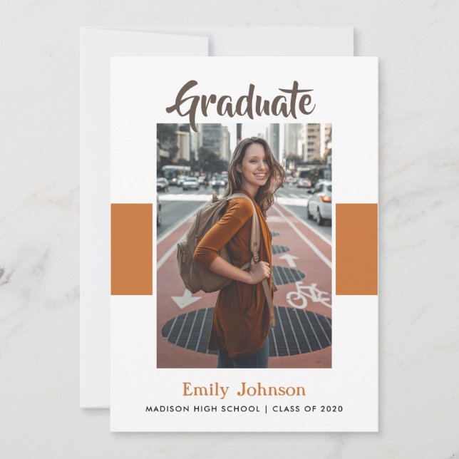 Graduation Announcement Card & Envelopes (Front)