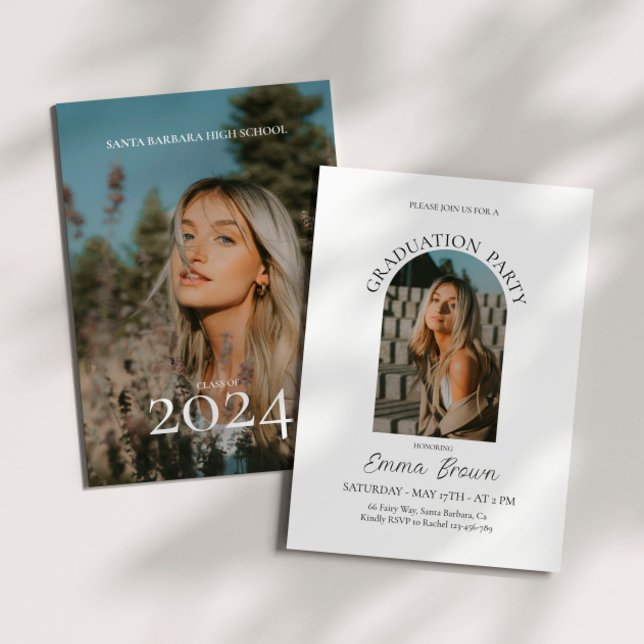 Graduation Announcement Card, Grad 2024 Invite (Creator Uploaded)