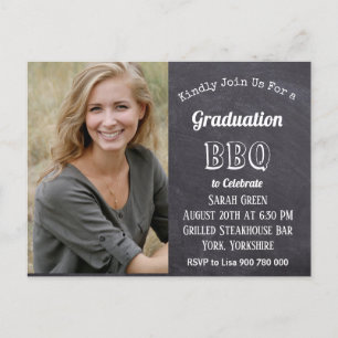 Graduation Announcement Chalkboard Invitation