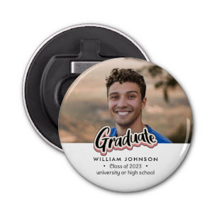 Graduation Announcement Class of 2023 Bottle Opener