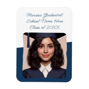 Graduation Announcement Custom Photo Typography Magnet