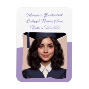 Graduation Announcement Custom Photo Typography Magnet