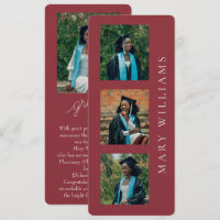 Graduation Announcement Customisable Photos & Text
