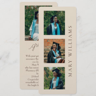 Graduation Announcement Customisable Photos & Text