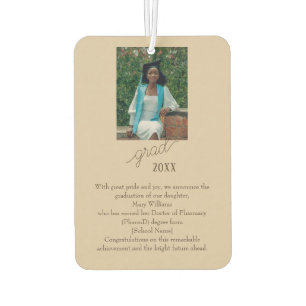 Graduation Announcement Customisable Photos & Text Car Air Freshener
