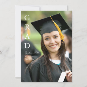 Graduation Announcement Customizable Name School 
