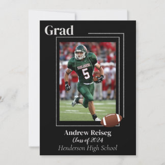 Graduation Announcement for Football Player