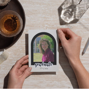 Graduation Announcement from University with Photo