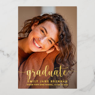 Graduation Announcement Grad Photo Card