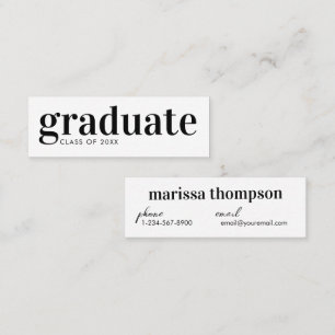 Graduation Announcement Graduate Business Card