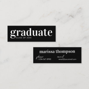 Graduation Announcement Graduate Business Card