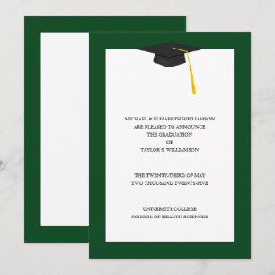 Graduation Announcement Green