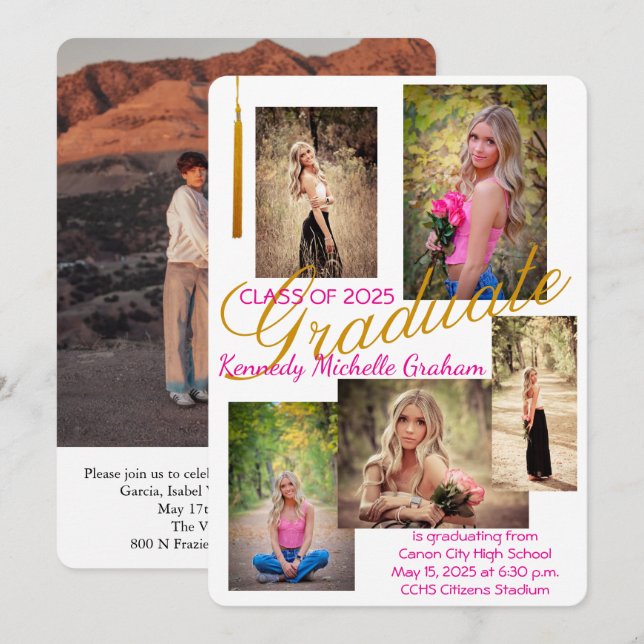 Graduation announcement Invitation (Front/Back)
