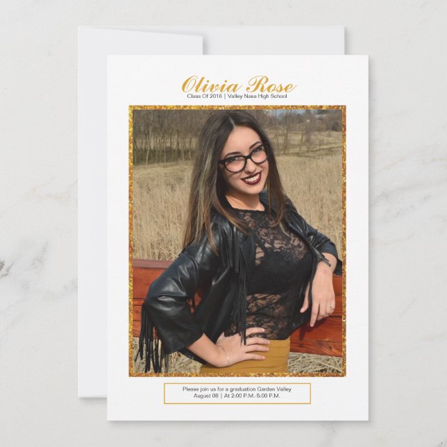 Graduation Announcement & Invitation (Back)