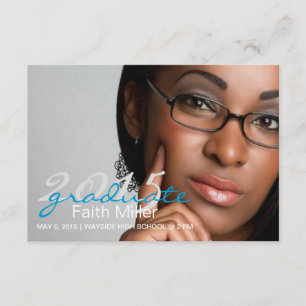 Graduation Announcement/Invite yr graduate blue Invitation