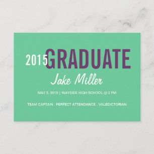 Graduation Announcement/Invite   yr Photo green Invitation