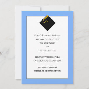 Graduation Announcement Light Blue