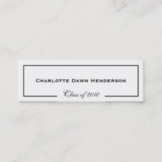 Graduation announcement name card border Class of