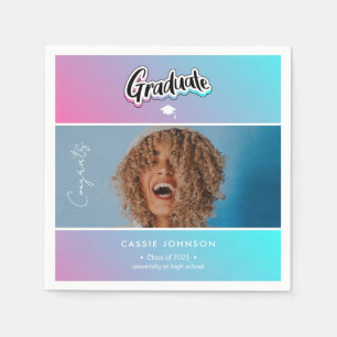 Graduation announcement napkin