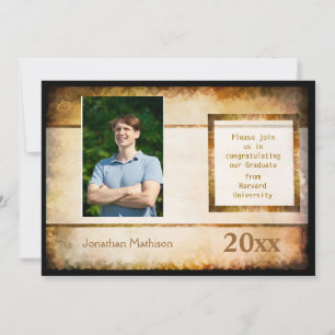 Graduation Announcement Parchment Photo Invitation