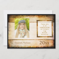 Graduation Announcement Parchment Photo Invitation