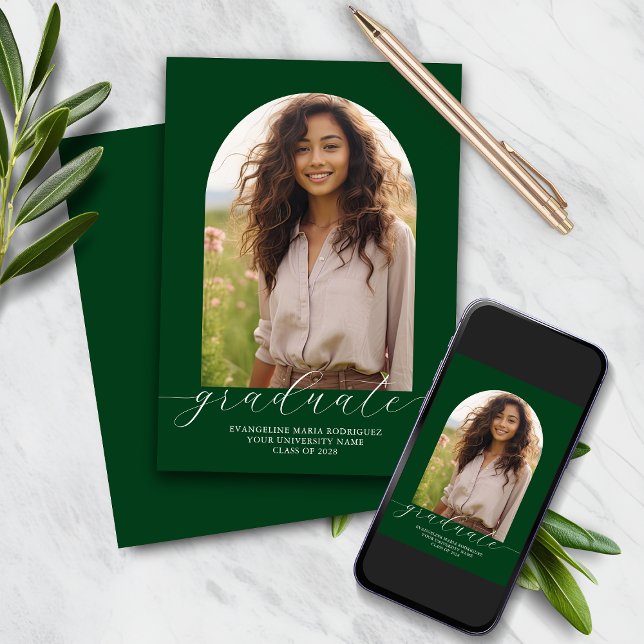 Graduation Announcement Photo Arch - Dk. Green (Creator Uploaded)