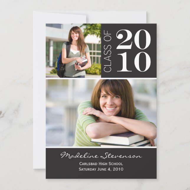 Graduation Announcement Photo Card (Front)