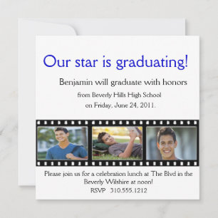 Graduation Announcement Photo Card Filmstrip