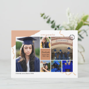 Graduation Announcement Photo Collage Template