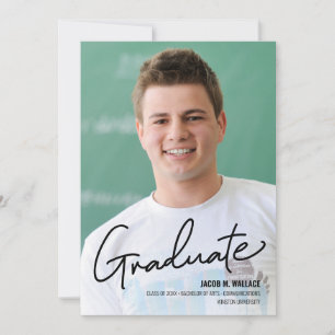 Graduation Announcement Photo Male Graduate
