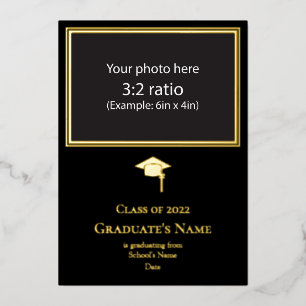 Graduation Announcement w/ Mortarboard Foil Card