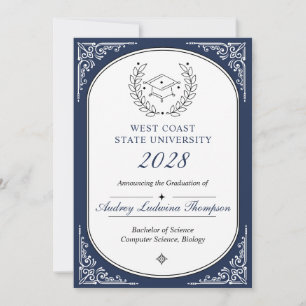 Graduation Announcements With Photo Insert