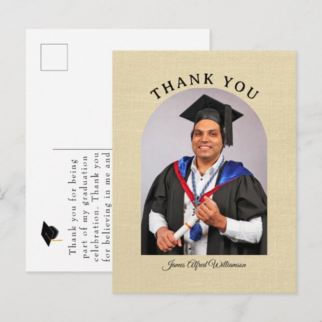 Graduation Arch Thank You postcard (Front/Back)