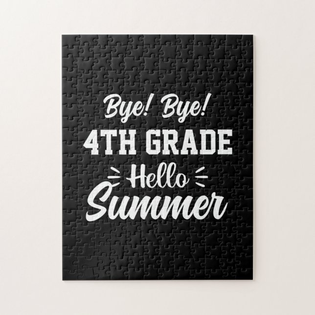Graduation Art | 4th Grade Hello Summer Jigsaw Puzzle (Vertical)