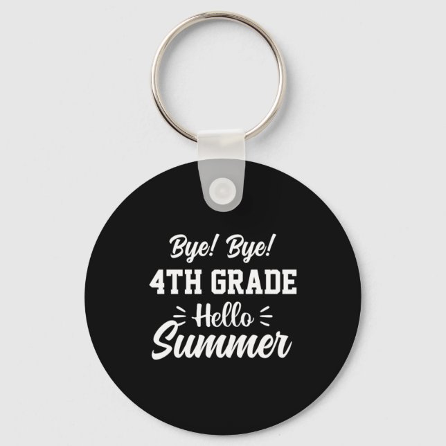 Graduation Art | 4th Grade Hello Summer Key Ring (Front)