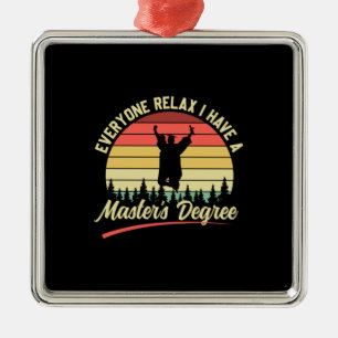 Graduation Art   I Have A Master Degree Metal Tree Decoration