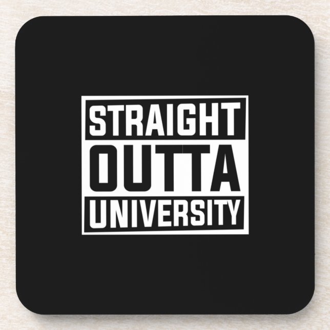 Graduation Art | Straight Outta University Coaster (Front)