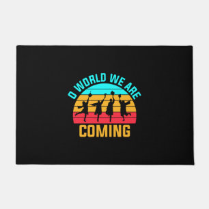 Graduation Art World We Are Coming Doormat