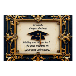 Graduation Artwork with Balloons Poster