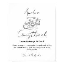 Graduation Audio Guest Book Sign, Grad Guest Book